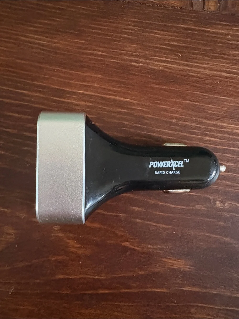 Rapid Charge Black & Silver Car Charger